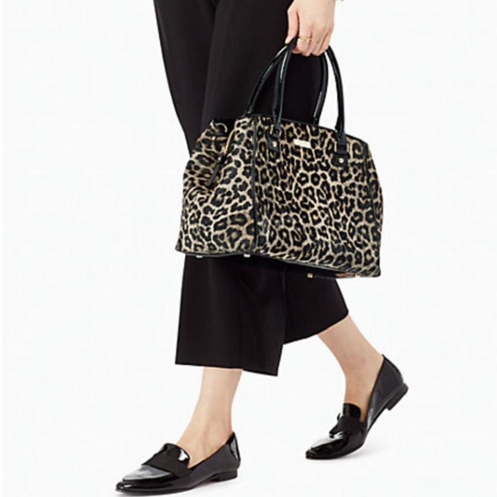 🆕 Kate Spade NY Chateau Hills Sloan, Grey Leopard - Picture 5 of 5
